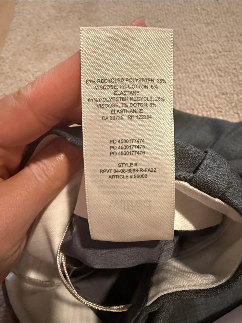 Aritzia | Effortless Pants | Heathered Dark Gray | Size 4 | NwT - Picture 5 of 5